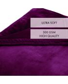 Maxi plid/copriletto in pile bordeaux - 180x220 cm
