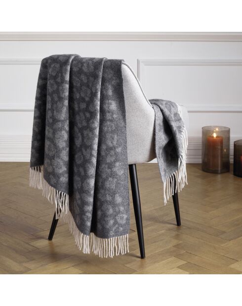 Charlotte kasjmier geweven plaid grijs - 130x180 cm