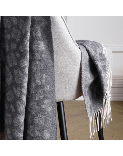 Charlotte kasjmier geweven plaid grijs - 130x180 cm