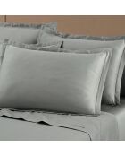 Bettwäscheset aus rechteckigem Baumwollsatin Kissenbezug Uni 1 Baratta Taupe 01 - 180x200 cm