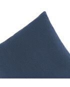 Housse de coussin velours côtelé bleue - 45x45 cm