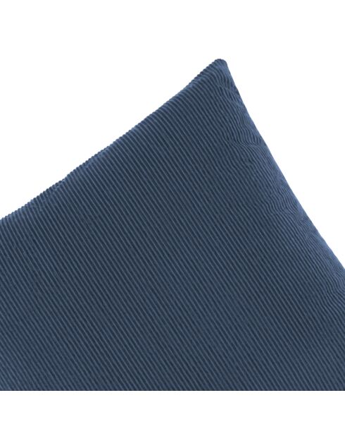 Housse de coussin velours côtelé bleue - 45x45 cm