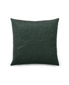 Fluwelen kussenhoes met donkergroen bloemenmotief - 45x45 cm