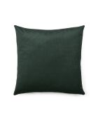 Fluwelen kussenhoes met donkergroen bloemenmotief - 45x45 cm
