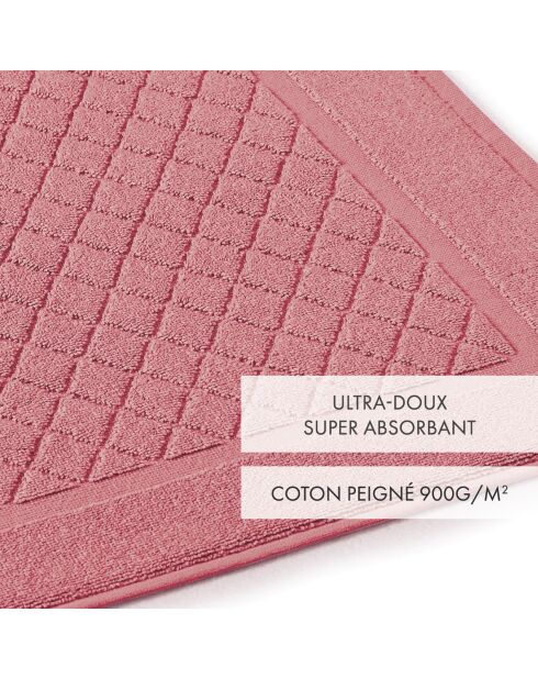 Tapis de bain rose hibiscus - 50x70 cm