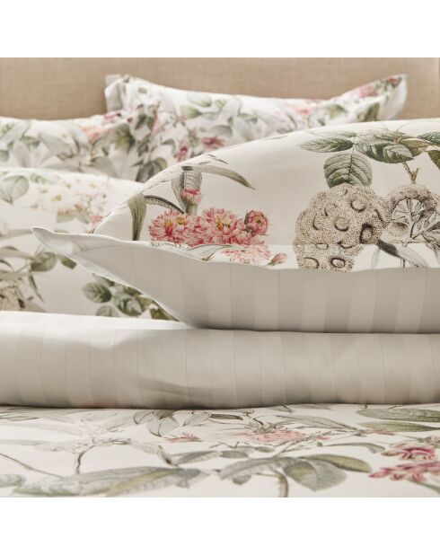 Set de 2 taies d'oreiller en satin de coton Rozas blanc - 2x(50x70 cm)