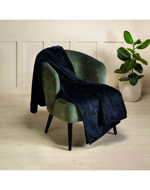 Maxi plid/copriletto in pile antracite - 180x220 cm