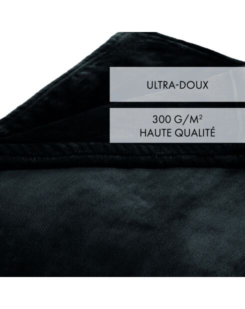 Maxi plid/copriletto in pile antracite - 180x220 cm