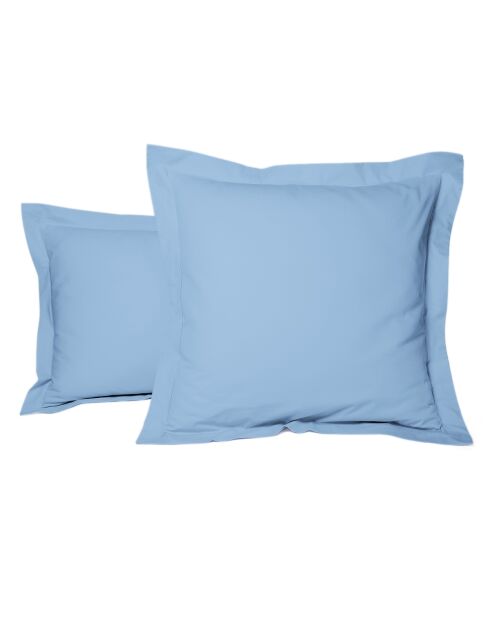 Taie d'oreiller carrée en percale de coton uni ciel - 65x65cm