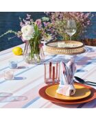 Lot de 4 serviettes de table rayées pastels - 47x47cm