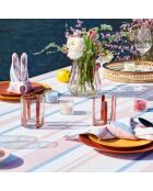 Lot de 4 serviettes de table rayées pastels - 47x47cm
