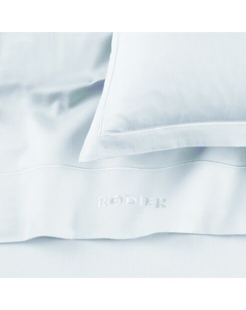 Set di 2 federe in raso di cotone Uni 1 baratta blanc 01 - 2x (50x70 cm)