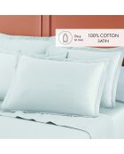 Set aus 2 Kissenbezügen aus Baumwollsatin Uni 1 Baratta Blanc 01 - 2x (50x70 cm)