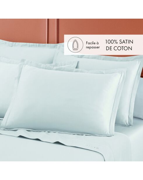 Set di 2 federe in raso di cotone Uni 1 baratta blanc 01 - 2x (50x70 cm)
