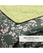 Couvre-lit XL Murmure floral vert - 220x250 cm