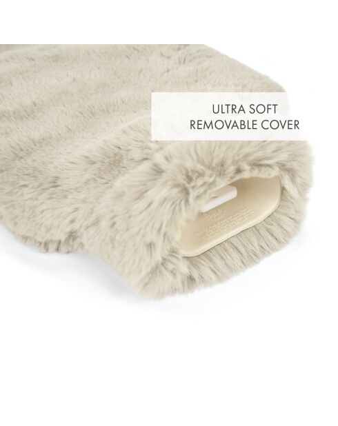 Borraccia per acqua calda con coperchio bianco - 20x33 cm