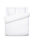 Copripiumino in raso di cotone intrecciato jacquard bianco Jacquard + 2 federe