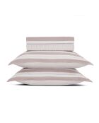 Juego de sábanas con funda de almohada rectangular de satén de algodón Noémie old pink - 180x200 cm