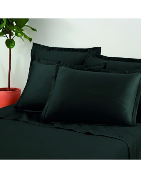 Set de 2 taies d'oreiller en satin de coton Uni 1 baratta gris 03 - 2x(63x63 cm)