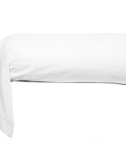 Taie de traversin en percale de coton uni blanche - 86x185cm