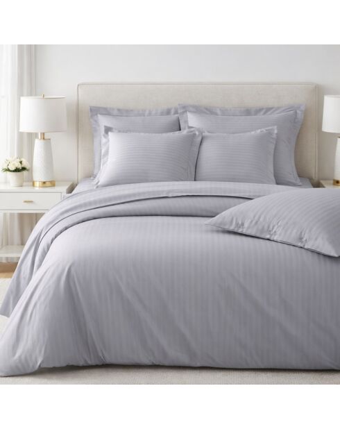Drap plat en satin de coton Jour Venise perle - 240x300cm