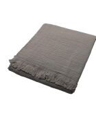Plaid en gaze de coton craie - 130x170cm