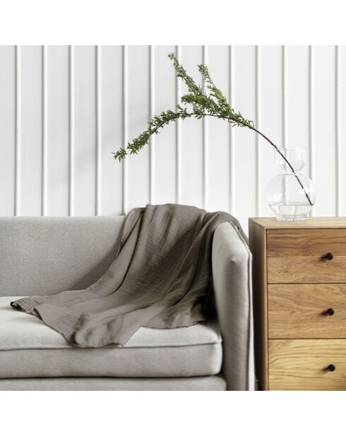 Plaid en gaze de coton craie - 130x170cm