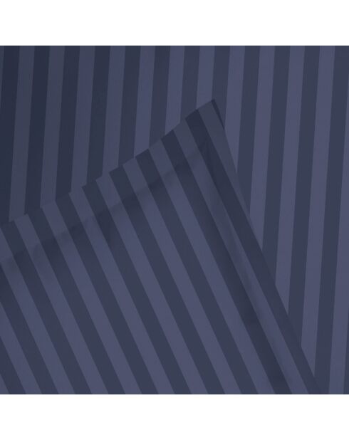 Ensemble de draps satin de coton rayure tissé dobby Jacquard bleu 11 - 180x200 cm