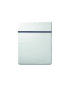 Drap plat satin de coton Annecy bleu foncé/blanc - 240x300 cm