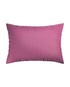 Set de 2 taies d'oreiller en satin de coton Murmure floral bleu foncé/rose - 2x(50x70 cm)