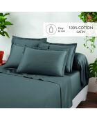 Drap plat en satin de coton Uni 1 baratta gris 02