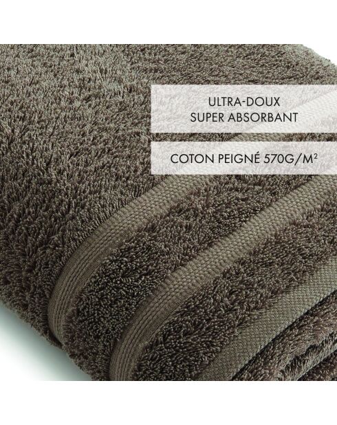 Maxi drap de bain marron - 100x150 cm