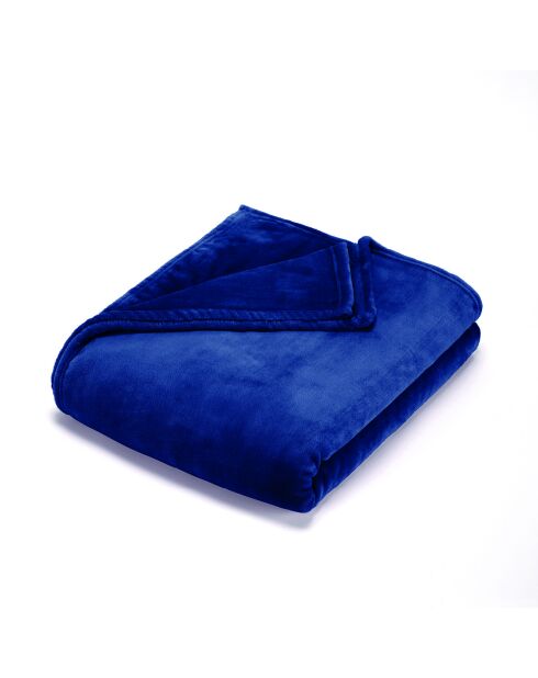 Blaue Maxi-Fleecedecke/Tagesdecke, 180 x 220 cm