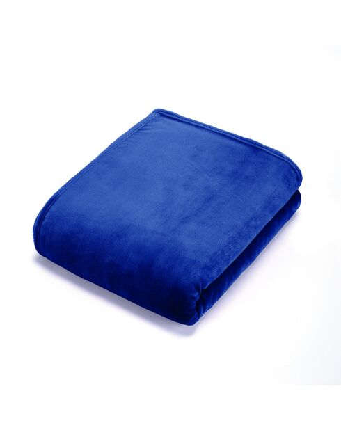 Blaue Maxi-Fleecedecke/Tagesdecke, 180 x 220 cm