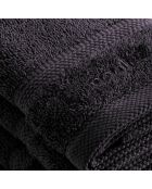 Set de 4 serviettes d'invitées gris foncé - 30 cm