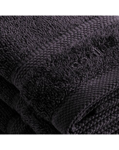 Set de 4 serviettes d'invitées gris foncé - 30 cm