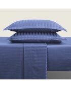 Bettlakenset Rechteckiger Mini-Kissenbezug aus Baumwollsatin, gestreift, gewebt, Dobby-Streifen, gewebt, blau — 150x200 cm
