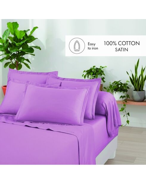Drap plat en satin de coton Uni 1 baratta rose 03