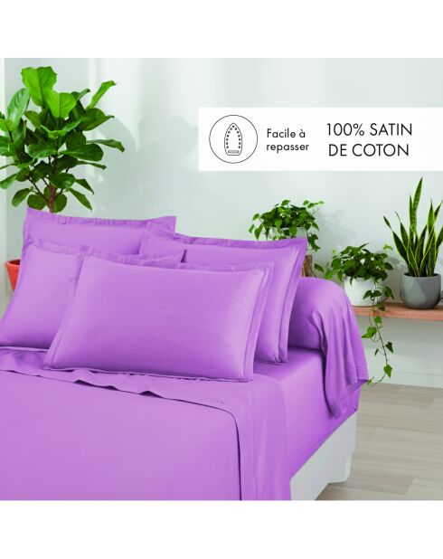 Drap plat en satin de coton Uni 1 baratta rose 03