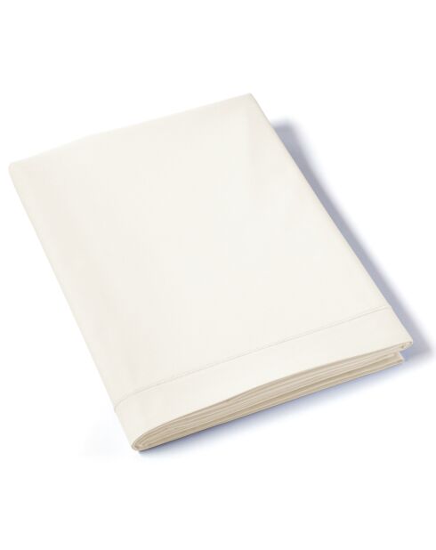 Drap plat en percale de coton uni naturelle