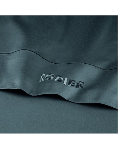 Set lakens van rechthoekig katoensatijn kussensloop Uni 1 baratta gris 02 - 180x200 cm