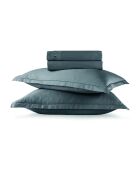 Juego de sábanas Mini fundas rectangulares de satén de algodón Uni 1 baratta gris 02 — 150 x 200 cm