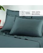 Juego de sábanas Mini fundas rectangulares de satén de algodón Uni 1 baratta gris 02 — 150 x 200 cm