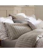 Damask Floralia Bettlaken aus Baumwollsatin, 240 x 300 cm, taupe
