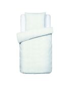 Bettbezug für Babys + Kissenbezug Baumwollgaze Uni Blanc 02 - 100x135 cm