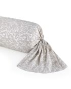 Damask Floralia Nackenetui aus Baumwollsatin, 43 x 210 cm, taupefarben