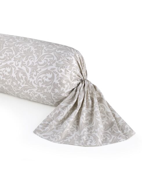 Damask Floralia Nackenetui aus Baumwollsatin, 43 x 210 cm, taupefarben