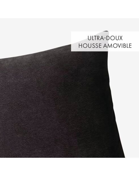 Housse de coussin Malory gris foncé - 45x45 cm