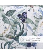 Jardin d'Eden laken van wit katoensatijn - 240x300 cm