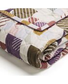 Copriletto Modul'Art in raso di cotone bianco - 220x250 cm